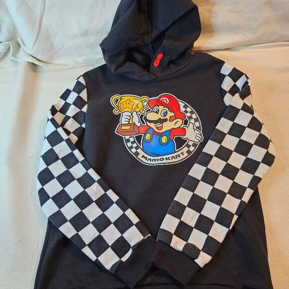 Mario Kart Boys' Black Hoodie Pullover Sweatshirt - Size XL (14-16) - Picture 3 of 7